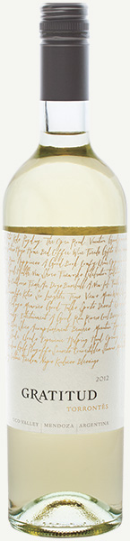Image of Gratitud Torrontés wine bottle